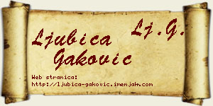 Ljubica Gaković vizit kartica